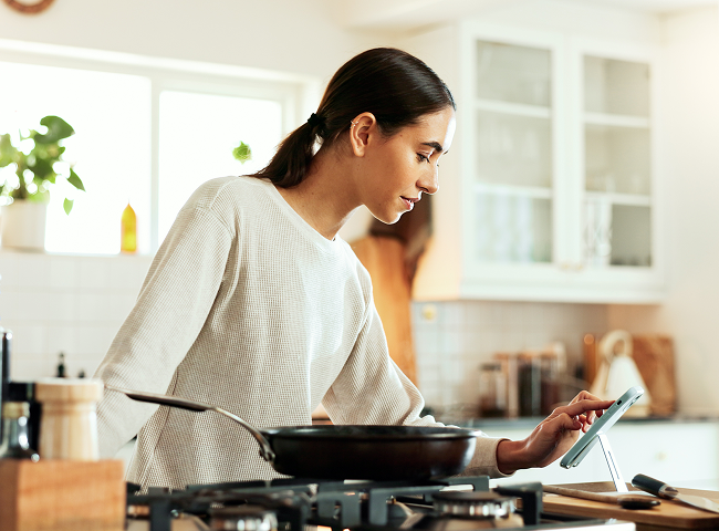 Lady in kitchen